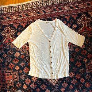 Lexi Rib Short sleeve Henley size small